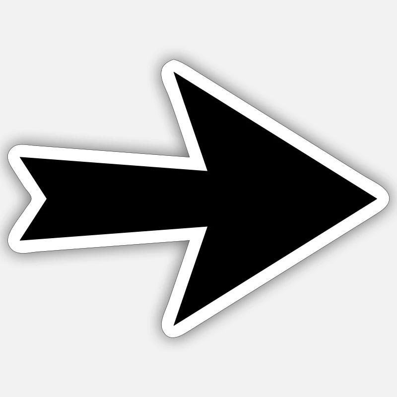 Pfeil Sticker Größe S (10 x 10 cm)