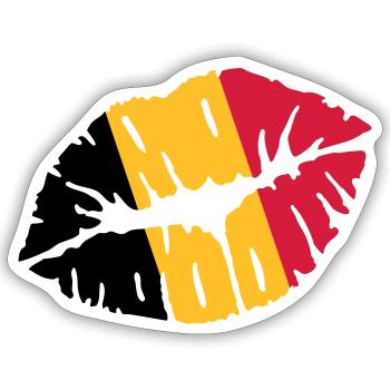 Belgien - Sticker Größe S (10 x 10 cm) - Mattweiß - Vorne