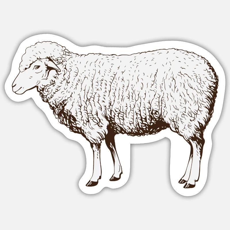 Sheep Sheep Shepherd Farmer Farmer Herd Gift Sticker size S (10 x 10 cm)