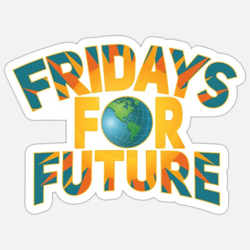 Fridays For Future Text Sticker Größe S (10 x 10 cm)