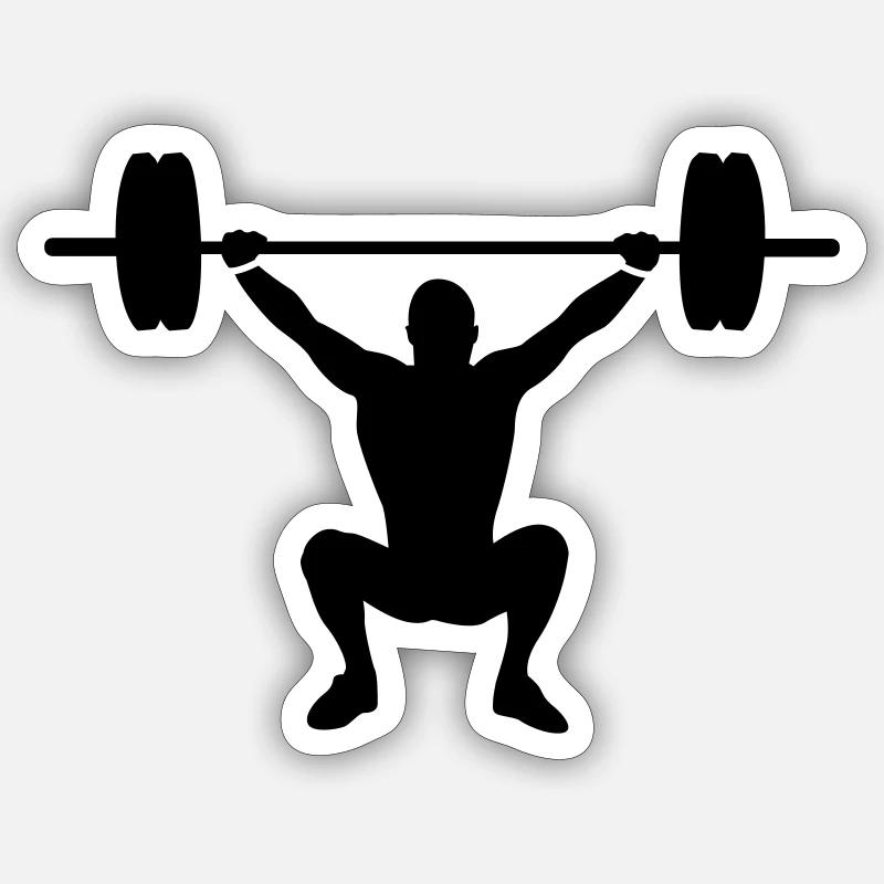 weight lifting Sticker size S (10 x 10 cm)