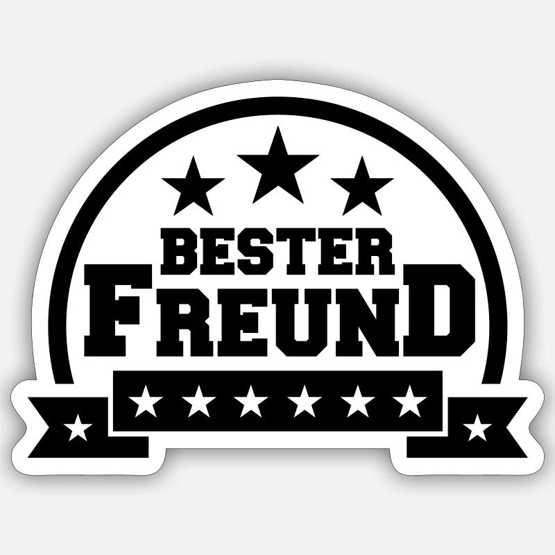 Bester Freund Sticker Größe S (10 x 10 cm)