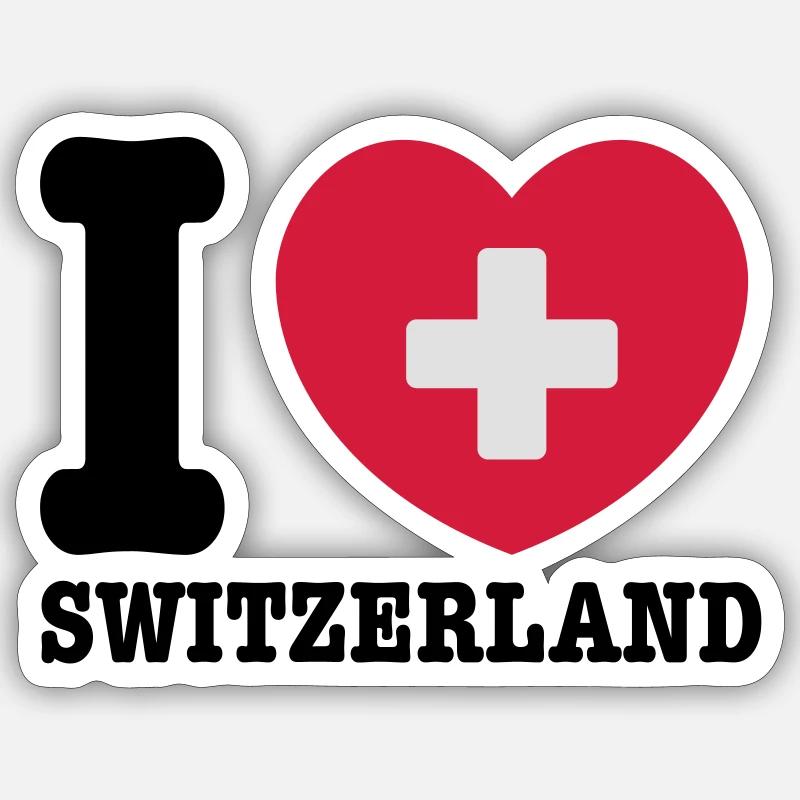 Schweiz Sticker Größe S (10 x 10 cm)
