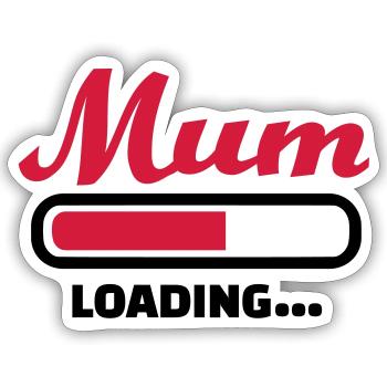 Mum - Sticker size S (10 x 10 cm) - white matte - Front