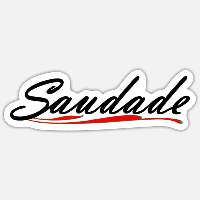 Saudade - Sticker taille S (10 x 10 cm) - blanc mat