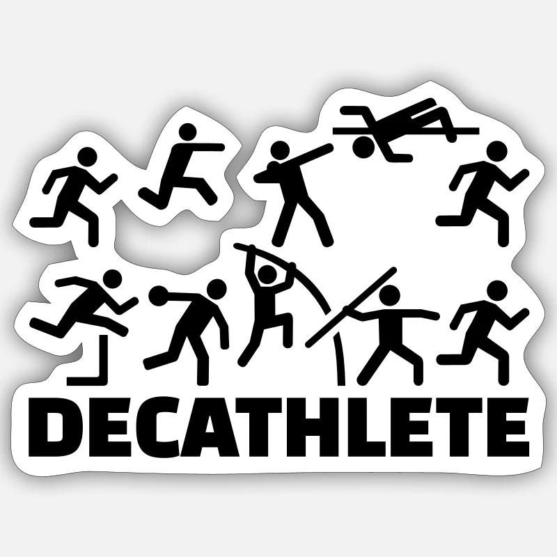 Decathlete - Sticker taille S (10 x 10 cm) - blanc mat