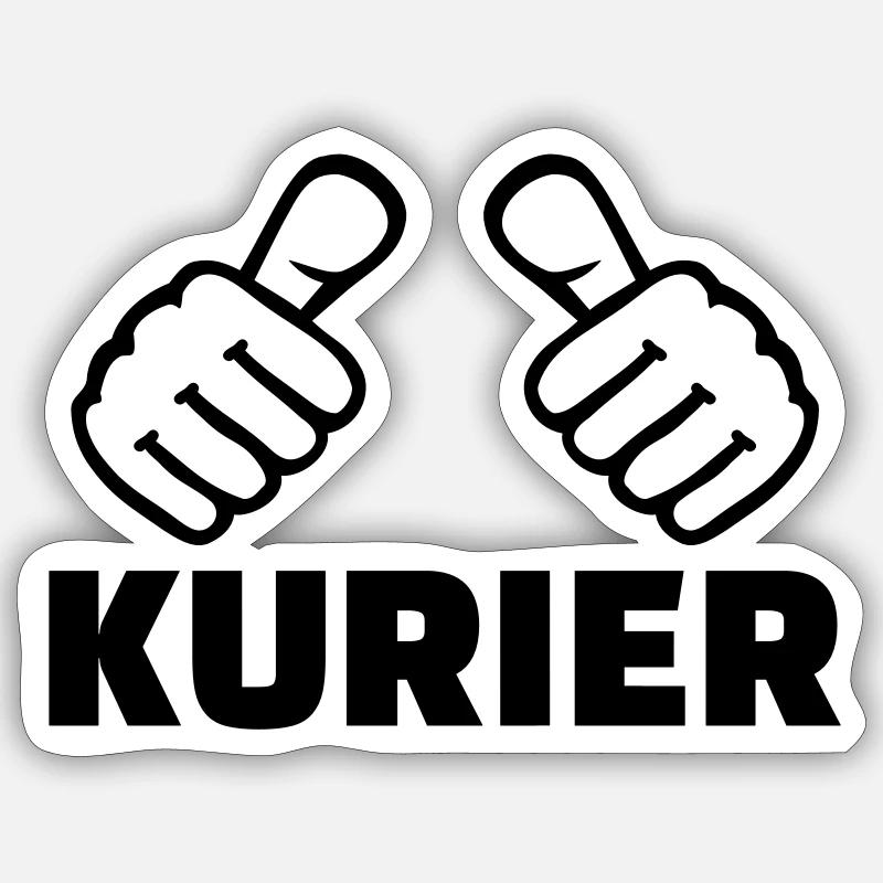Kurier - Sticker Größe S (10 x 10 cm) - Mattweiß
