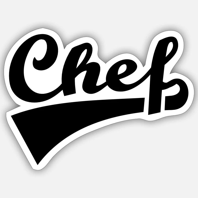 Chef - Sticker size S (10 x 10 cm) - white matte