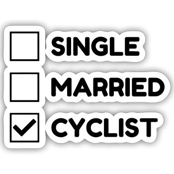 Cyclisme / Cycliste / Vélo / VTT / BMX - Sticker taille S (10 x 10 cm) - blanc mat - Devant