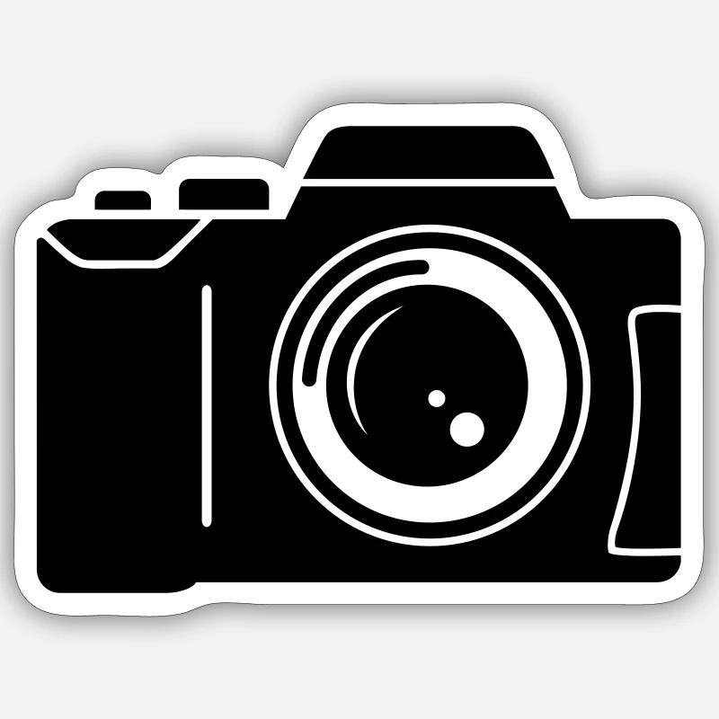 Camera - Sticker size S (10 x 10 cm) - white matte