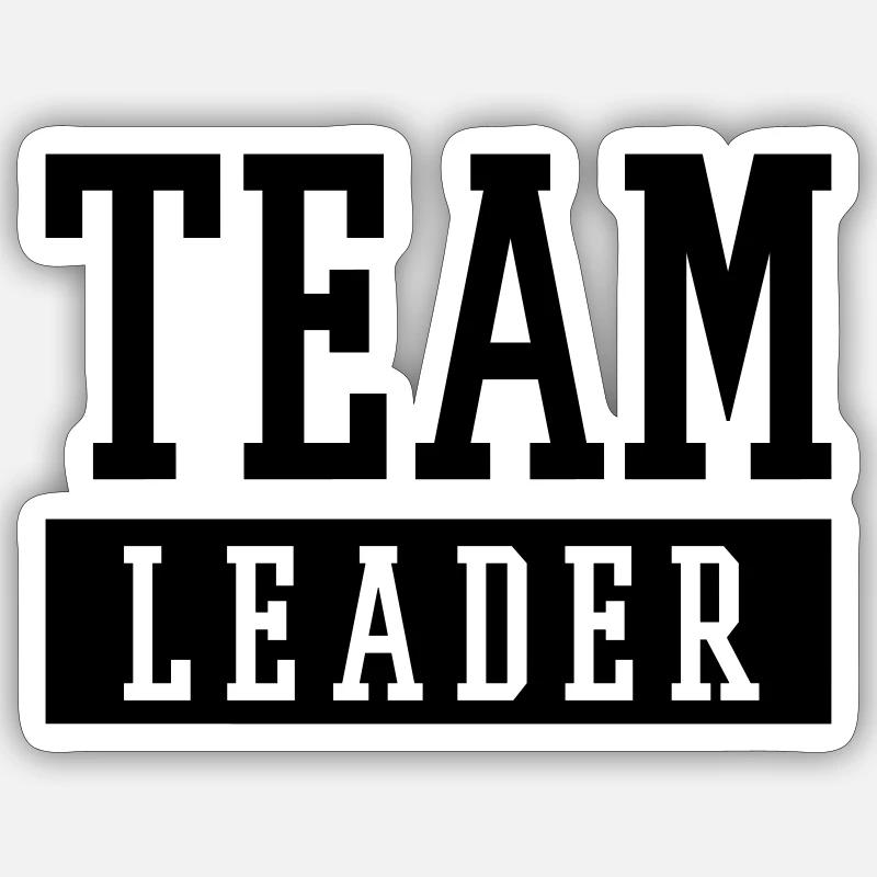 Team Leader - Sticker Größe S (10 x 10 cm) - Mattweiß