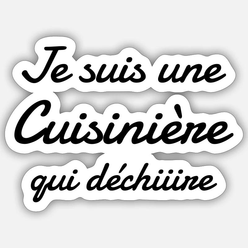 Koch / Kochen / Cooking / Chef - Sticker Größe S (10 x 10 cm) - Mattweiß