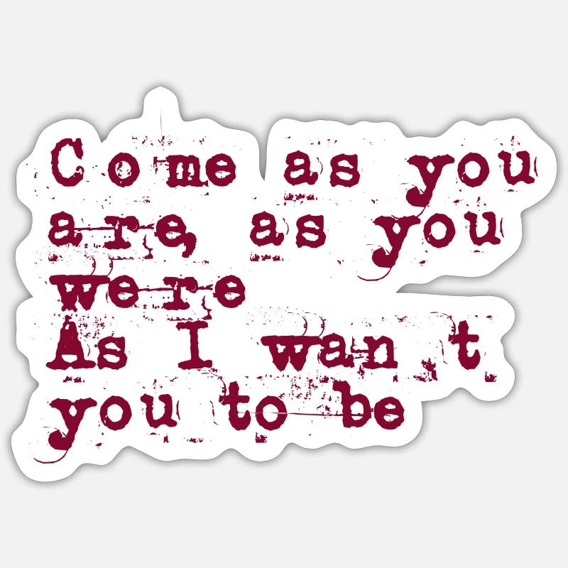 venez comme vous êtes - Sticker taille S (10 x 10 cm) - blanc mat