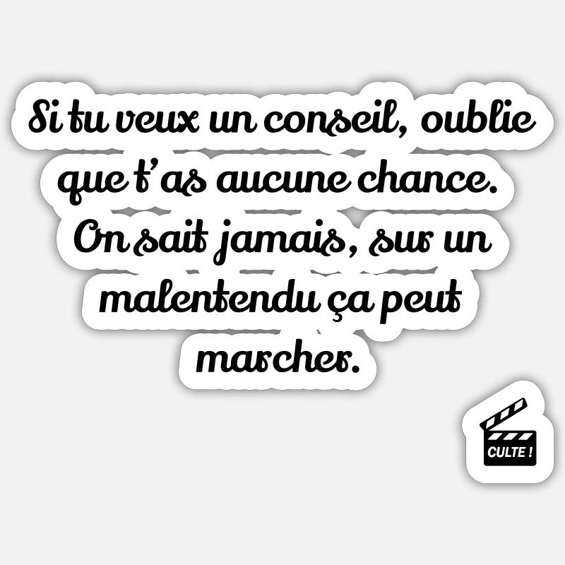 Sur un malentendu ça peut marcher / Les Bronzés Sticker taille S (10 x 10 cm)
