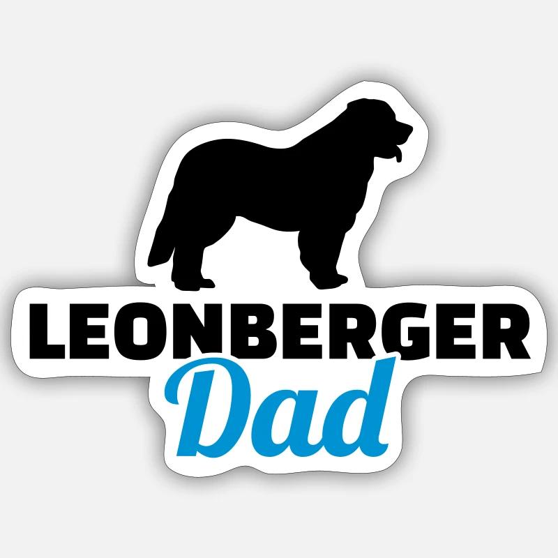 Leonberger - Sticker taille S (10 x 10 cm) - blanc mat