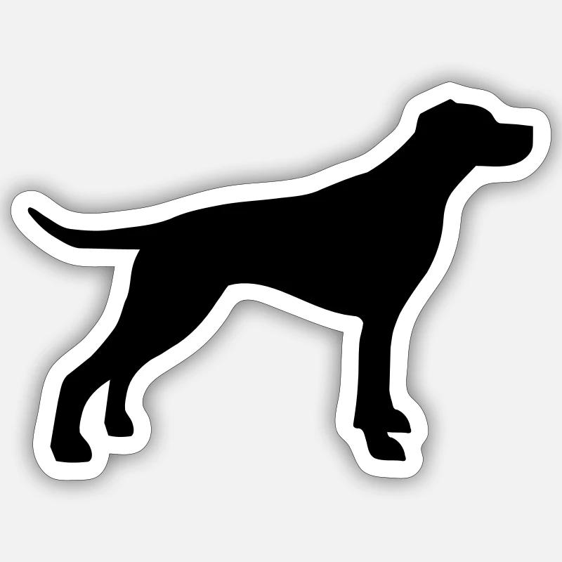 English Pointer - Sticker Größe S (10 x 10 cm) - Mattweiß