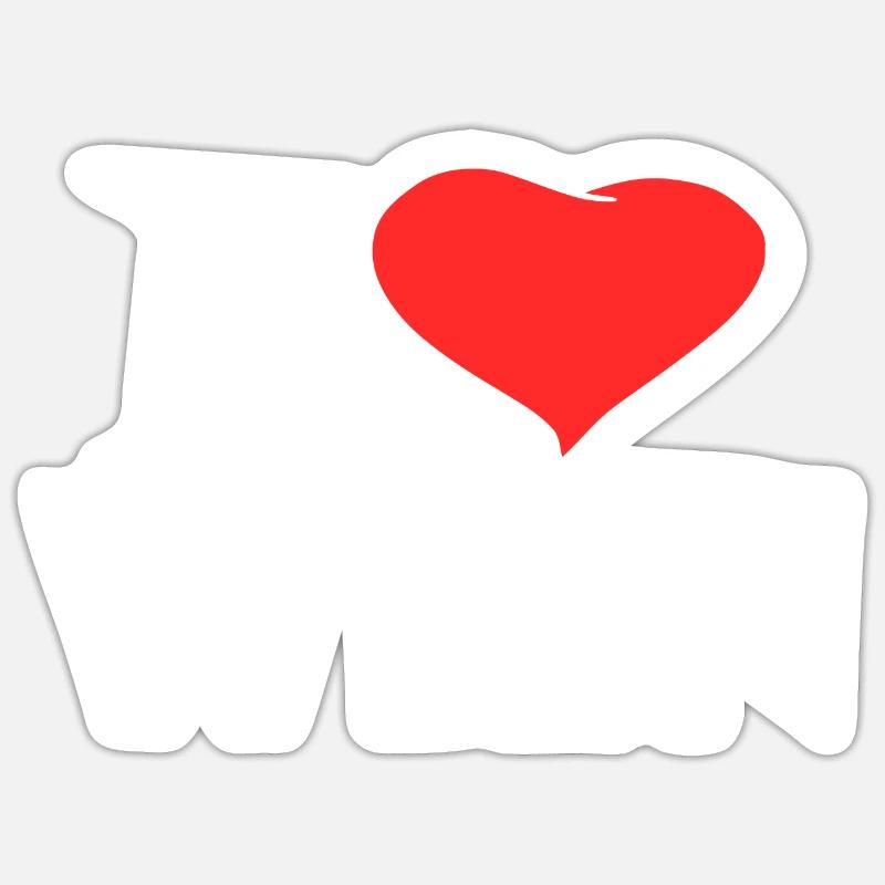 J'aime Vienne - Sticker taille S (10 x 10 cm) - blanc mat