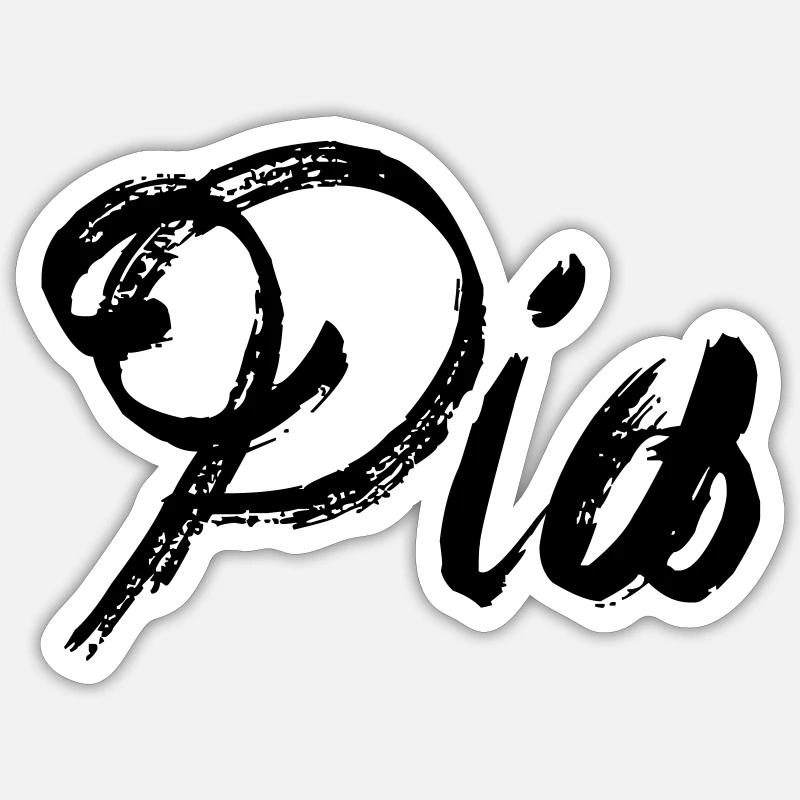Pia - Sticker taille S (10 x 10 cm) - blanc mat
