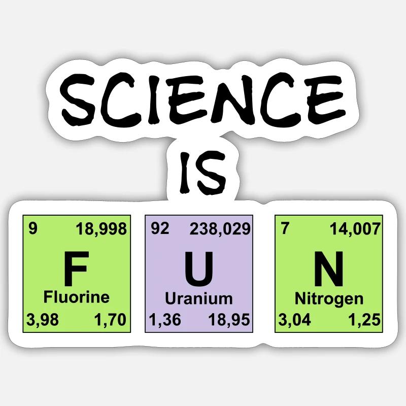 Science is fun - Sticker size S (10 x 10 cm) - white matte