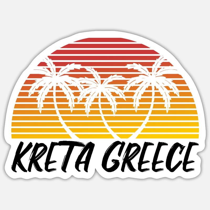Crète Grèce Sticker taille S (10 x 10 cm)