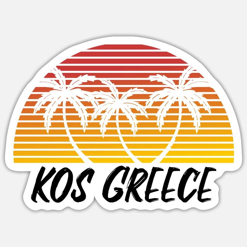 Kos Greece - Sticker size S (10 x 10 cm) - white matte