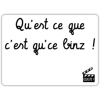 Qu'est ce que c'est qu'ce binz ! Les Visiteurs - Sticker taille S (10 x 10 cm) - blanc mat - Devant