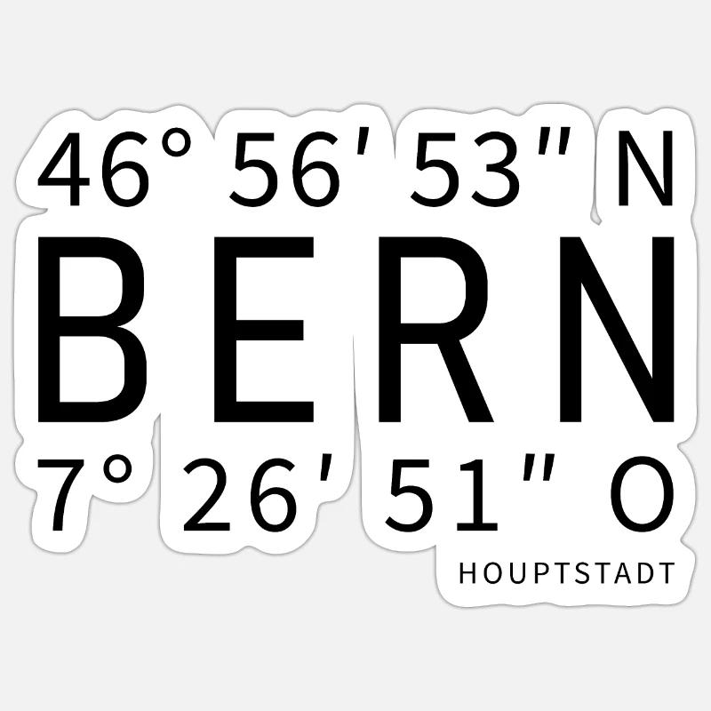 Bern coordinates Sticker size S (10 x 10 cm)