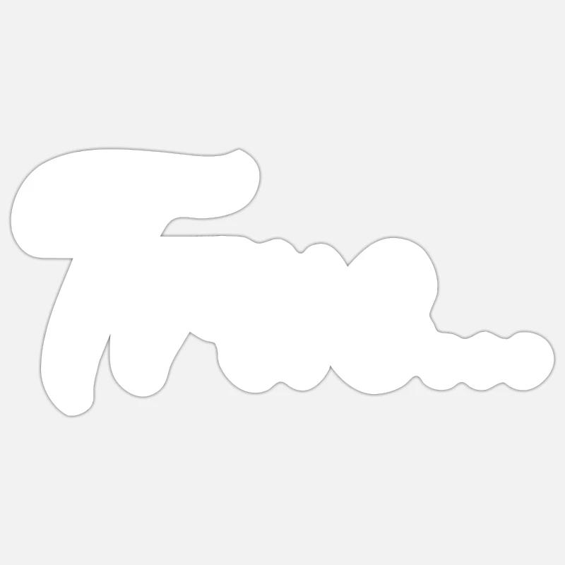 True, Vrai - Sticker taille S (10 x 10 cm) - blanc mat