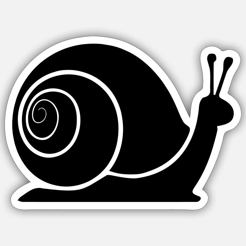 limace - Sticker taille S (10 x 10 cm) - blanc mat