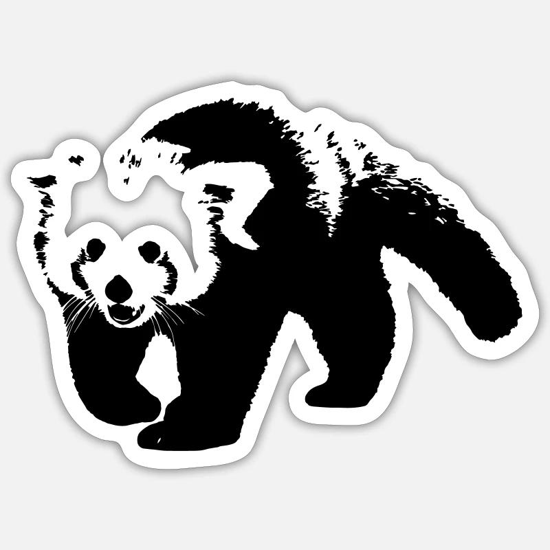 red panda - Sticker size S (10 x 10 cm) - white matte