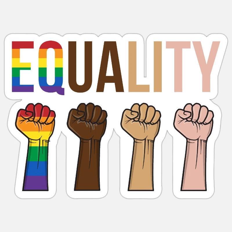 Equality - Sticker size S (10 x 10 cm) - white matte