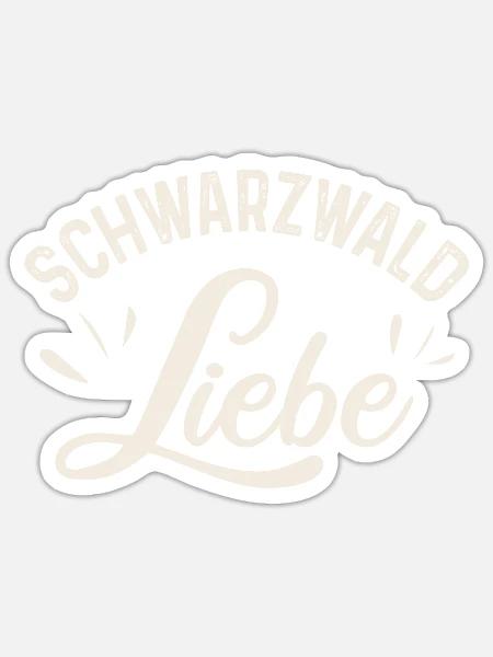 Schwarzwald Liebe - Sticker Größe S (10 x 10 cm) - Mattweiß