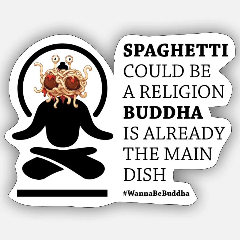 Spaghetty Flying Monster Sticker Größe S (10 x 10 cm)