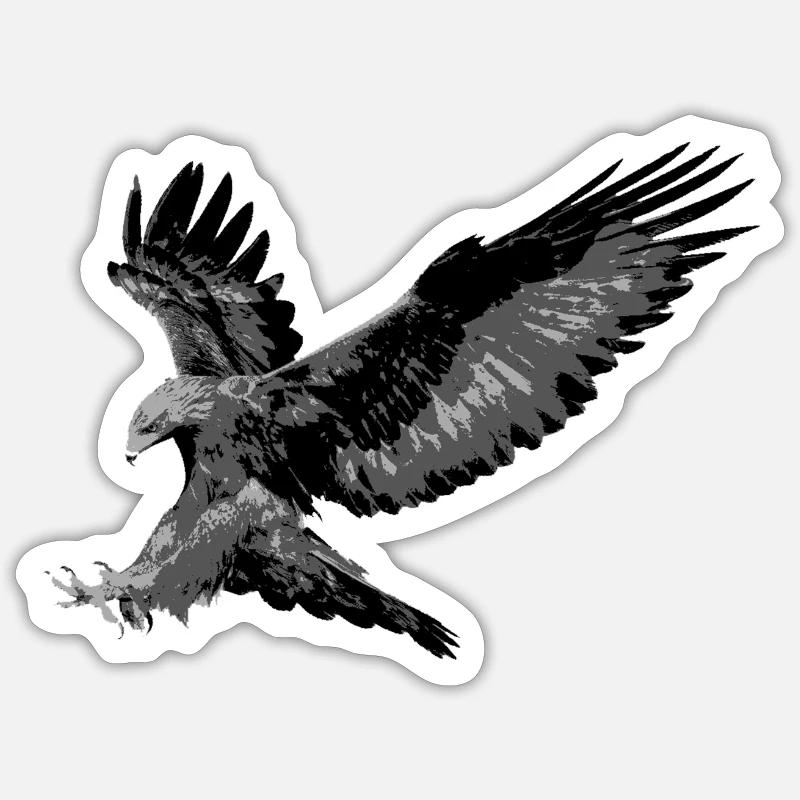 Aigle - Sticker taille S (10 x 10 cm) - blanc mat