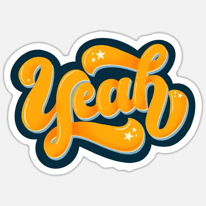 Ouais - Sticker taille S (10 x 10 cm) - blanc mat