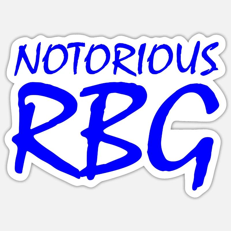 Notorious rbg - Sticker Größe S (10 x 10 cm) - Mattweiß