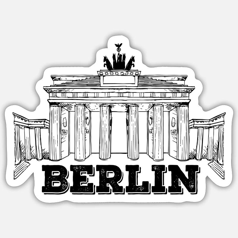 BERLIN! - Sticker Größe S (10 x 10 cm) - Mattweiß