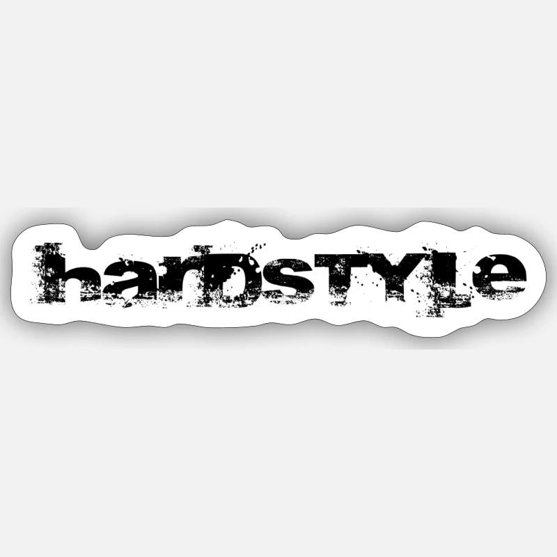 Style dur - Sticker taille S (10 x 10 cm) - blanc mat