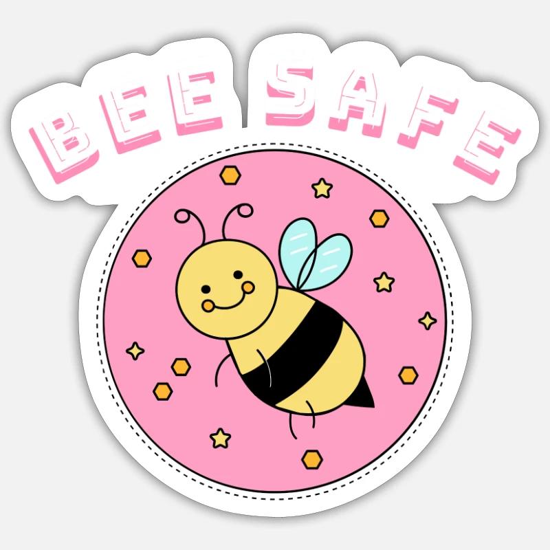 Bee Safe Biene Sticker Größe S (10 x 10 cm)