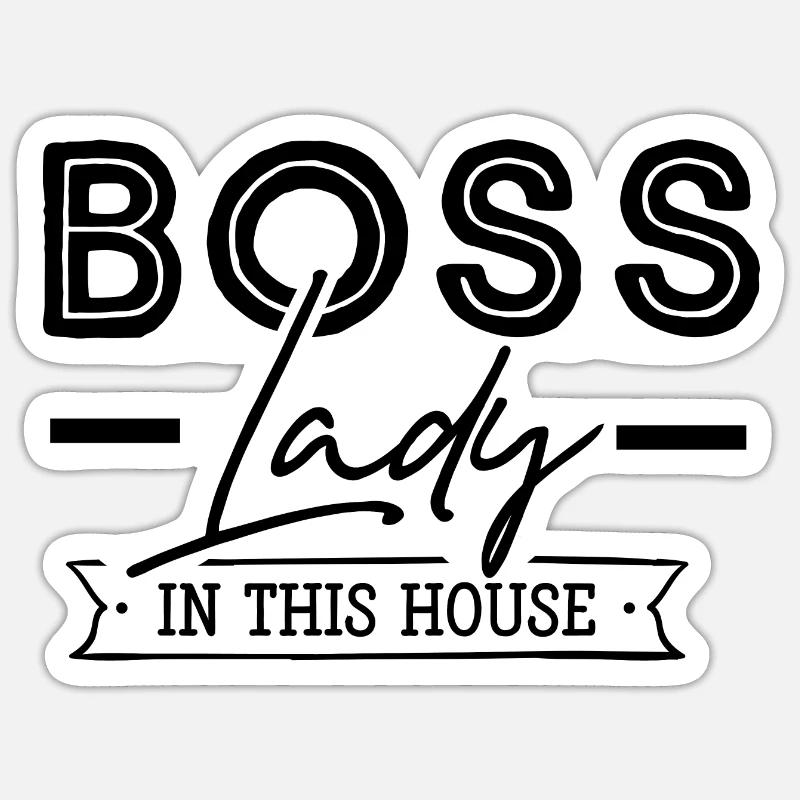 Boss Lady - Sticker size S (10 x 10 cm) - white matte