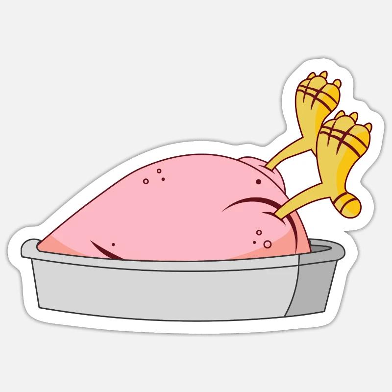 Truthahn - Essen Sticker Größe S (10 x 10 cm)