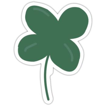 Lucky clover - Sticker size S (10 x 10 cm) - white matte - Front