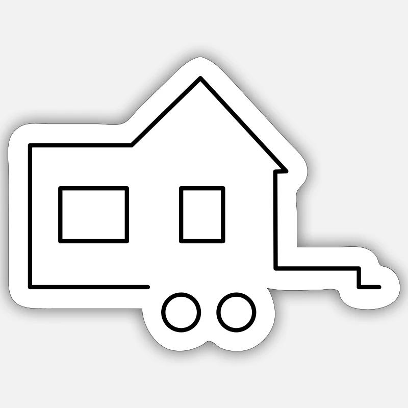 Tiny House Sticker Größe S (10 x 10 cm)