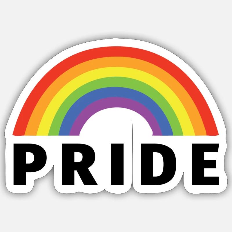 Pride - Sticker Größe S (10 x 10 cm) - Mattweiß