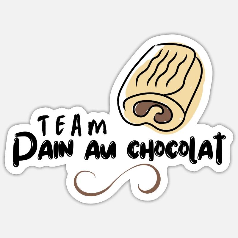 Team chocolate bread - Sticker size S (10 x 10 cm) - white matte