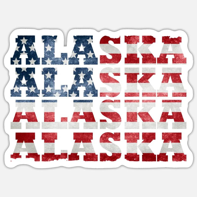 Alaska - Sticker taille S (10 x 10 cm) - blanc mat
