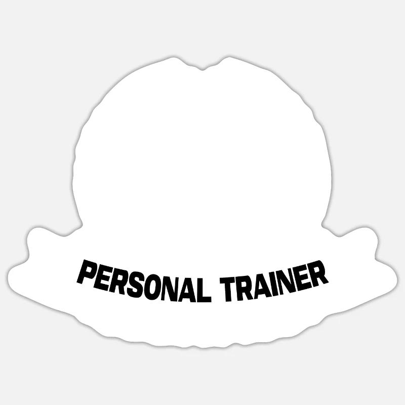 Personal Trainer certificato, Personal Trainer, PALESTRA - Sticker formato S (10 x 10 cm) - bianco opaco