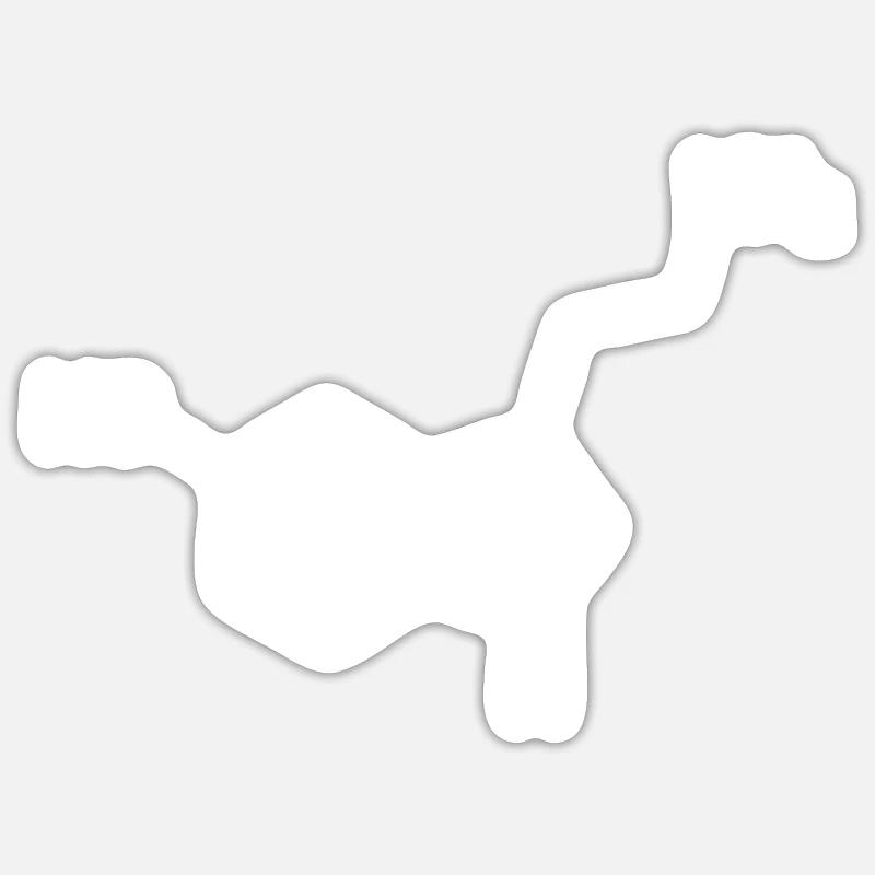 Serotonin Strukturformel - weiß Sticker Größe S (10 x 10 cm)