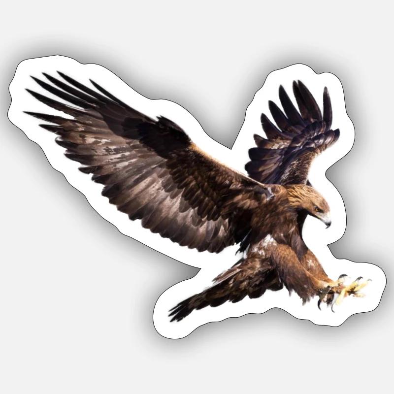 Flying-Eagle - Sticker Größe S (10 x 10 cm) - Mattweiß