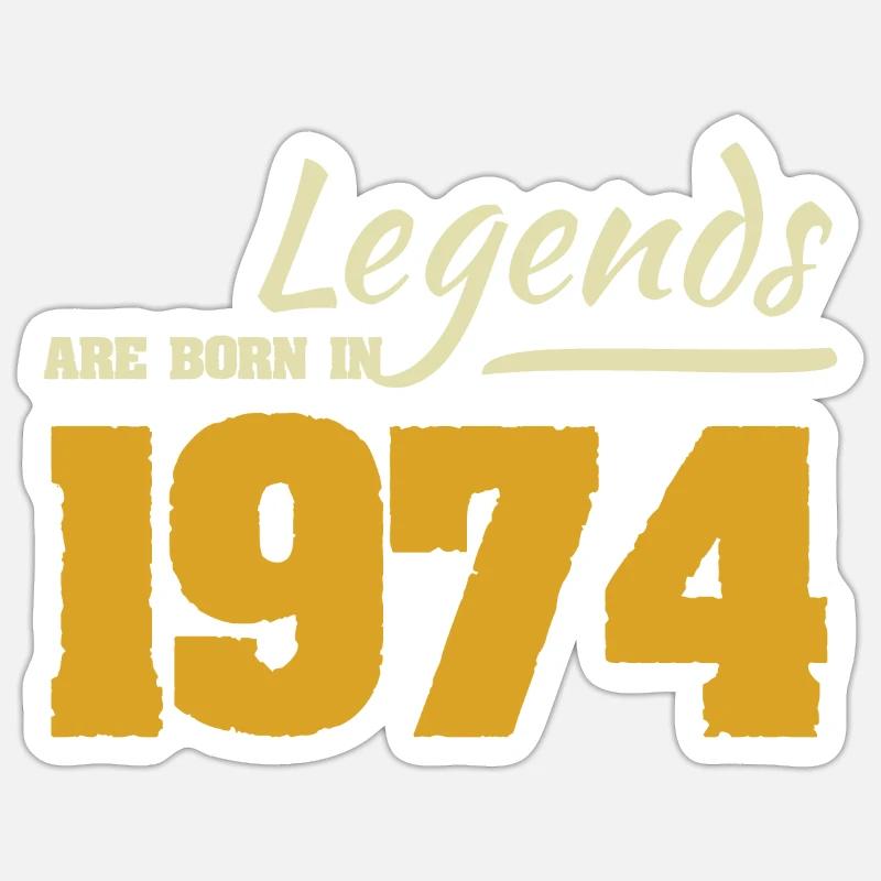 1974 - Sticker taille S (10 x 10 cm) - blanc mat